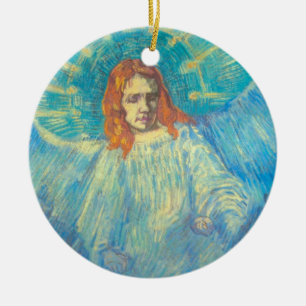 Halbbild eines Engels von Vincent van Gogh Keramikornament