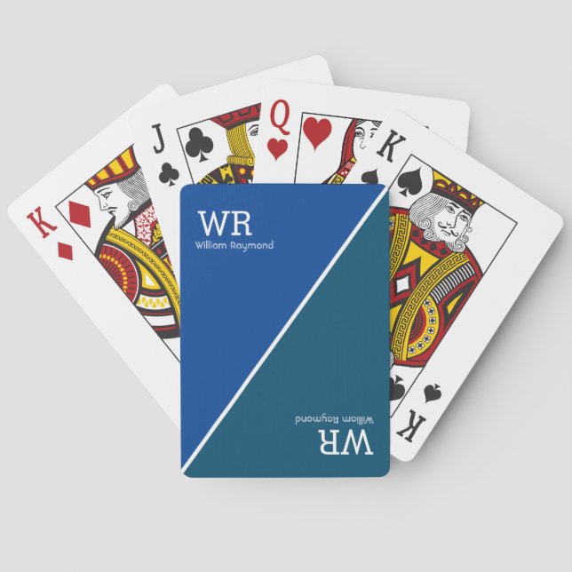 Halbblau Zwei Tones spielen Karten Spielkarten (Rückseite)