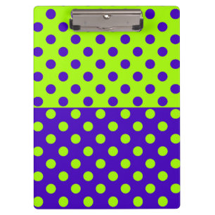 Halbblauer Green Polka Dots Design Klemmbrett