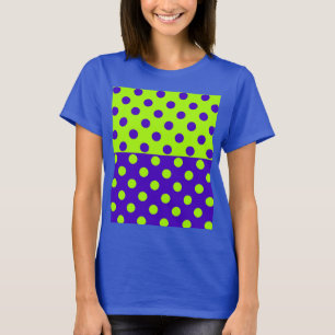 Halbblauer Green Polka Dots Design T-Shirt