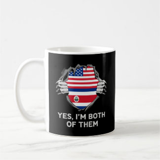 Halbe Amerikaner Halbe Costa Rica Flagge Costa Ric Kaffeetasse