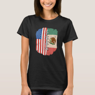 Halbe Amerikaner Halbe Mexikaner roots amerikanisc T-Shirt