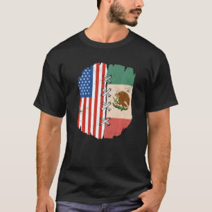 Halbe Amerikaner Halbe Mexikaner roots amerikanisc T-Shirt