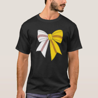Halbe Baseball und Softball Mama Mama Coquette Bow T-Shirt