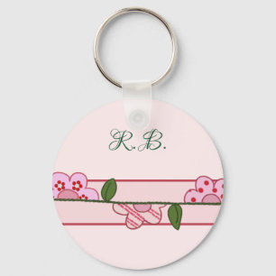 Halbe blüten persönlich schlüsselanhänger