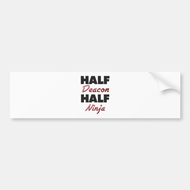 Halbe Diakon halbes Ninja Autoaufkleber (Vorne)