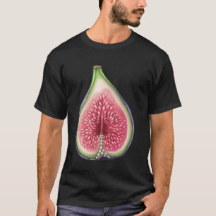 Halbe Feige mit glänzendem Regenbogeninnerem T-Shirt