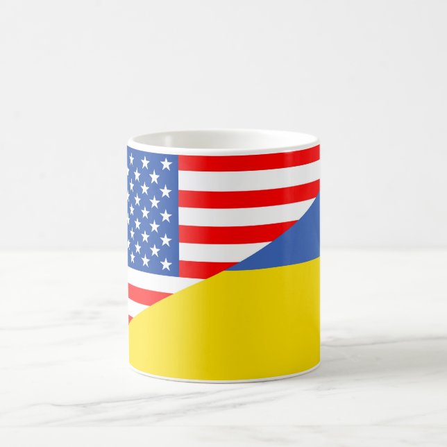 halbe Flagge USA Vereinigter Staaten Amerika Kaffeetasse (Mittel)