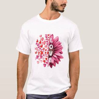 Halbe Herzen blühen halb Liebe T-Shirt