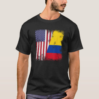 Halbe kolumbianische Flagge Vintag Colomobia USA G T-Shirt