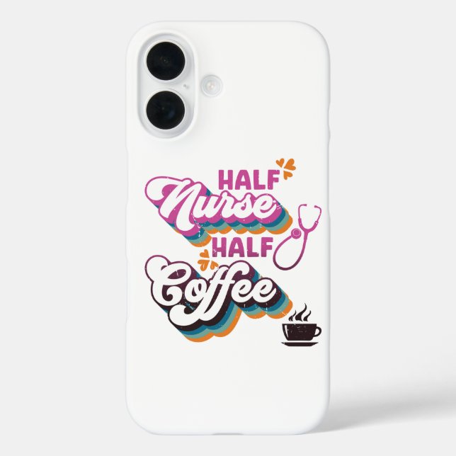 Halbe Krankenschwester halb Kaffee Krankenschweste Case-Mate iPhone Hülle (Rückseite)