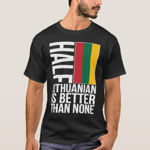 Halbe litauische amerikanische Flagge Litauen Kult T-Shirt