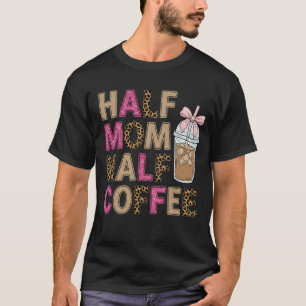 Halbe Mama, halber Kaffee: Trendiger Leopard & ros T-Shirt