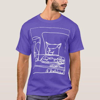 Halbe Mäuse Frauen schreien an der weißen Katzenja T-Shirt