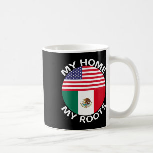Halbe mexikanische Halbamerikanische Flagge USA Me Kaffeetasse