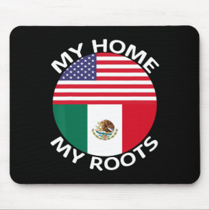 Halbe mexikanische Halbamerikanische Flagge USA Me Mousepad