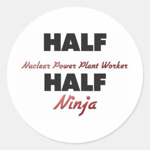 Halbe nukleare Power-Pflanzen-Arbeitskraft halbes Runder Aufkleber