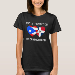 Halbe puerto-ricanische Halb-dominikanische Flagge T-Shirt