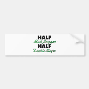 Halbe Schlamm-Blockwinde-halber ZombieSlayer Autoaufkleber