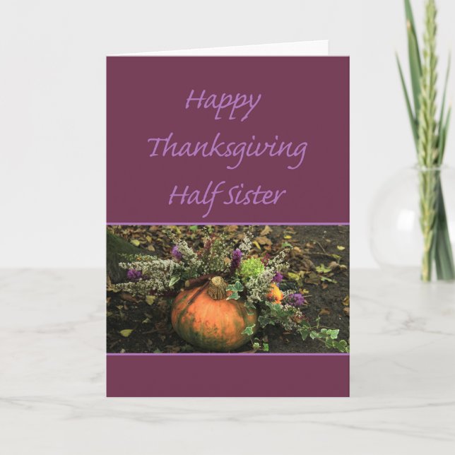 Halbe Schwester Erntedank Card Feiertagskarte (Vorderseite)