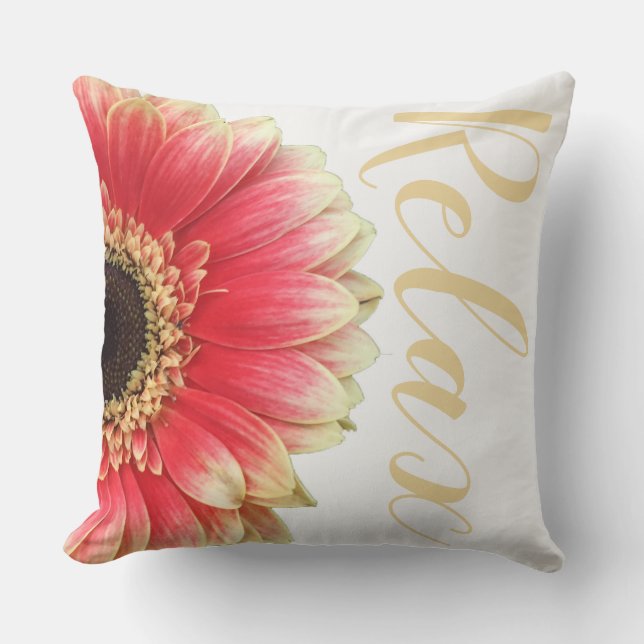 Halbe Sonnenblume Relax Wirbelpilz Kissen (Vorderseite)