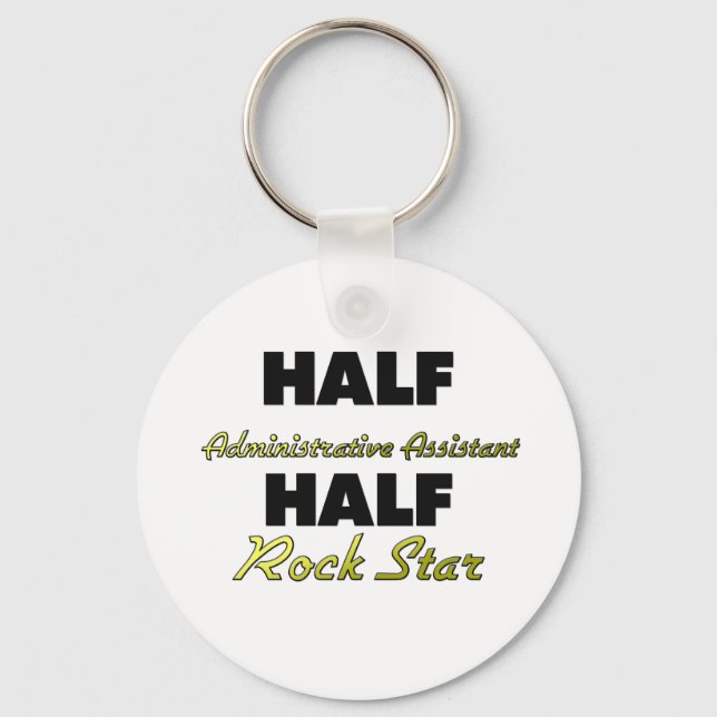 halbe Verwaltungsassistentin Half Rock Star Schlüsselanhänger (Vorderseite)