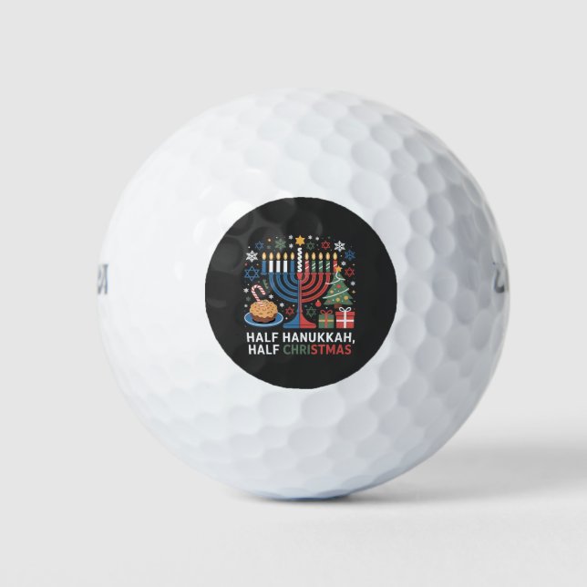 Halbe Weihnachten Half Hanukkah Christmukah Funny Golfball (Vorderseite)