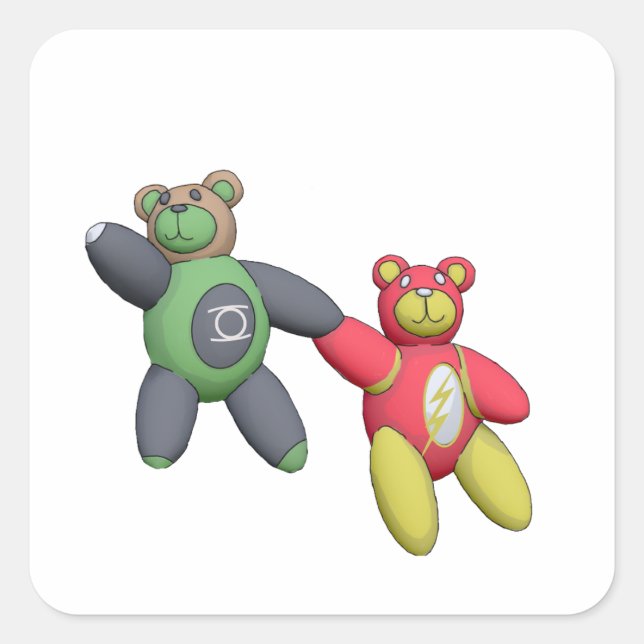 HalBeary Quadratischer Aufkleber (Vorderseite)