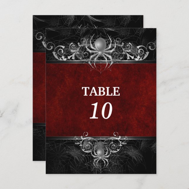 Halbeheliche Tischnummer Postkarte (Vorne/Hinten)