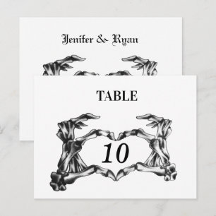 Halbeheliche Tischnummer Postkarte