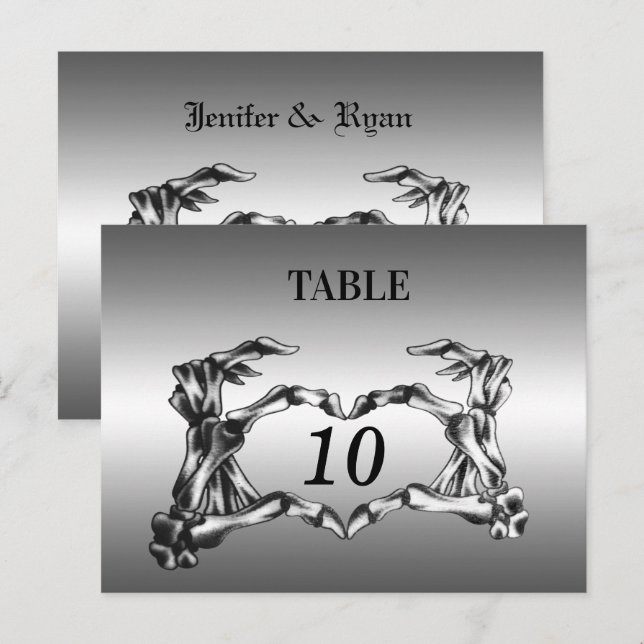 Halbeheliche Tischnummer Postkarte (Vorne/Hinten)