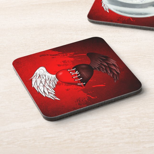 Halbengel-Dämon Getränkeuntersetzer (Linke Seite)