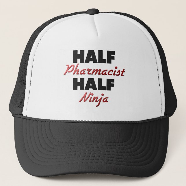Halber Apotheker halbes Ninja Truckerkappe (Vorderseite)