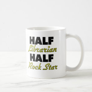 Halber Bibliothekar-halber Rockstar Kaffeetasse