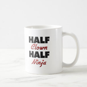Halber Clown halbes Ninja Kaffeetasse