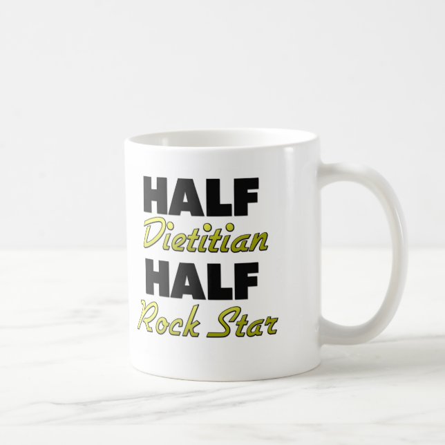 Halber Diätetiker-halber Rockstar Kaffeetasse (Rechts)