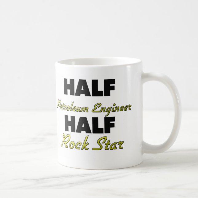Halber Erdöl-Ingenieur-halber Rockstar Kaffeetasse (Rechts)