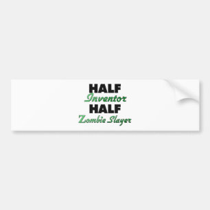 Halber Erfinder-halber ZombieSlayer Autoaufkleber