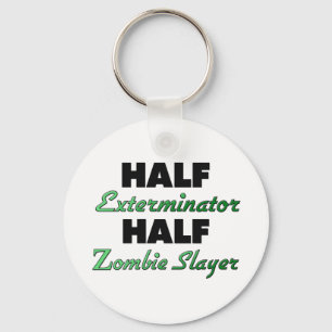 Halber Exterminator-halber ZombieSlayer Schlüsselanhänger