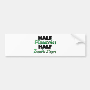 Halber Fahrdienstleiter-halber ZombieSlayer Autoaufkleber