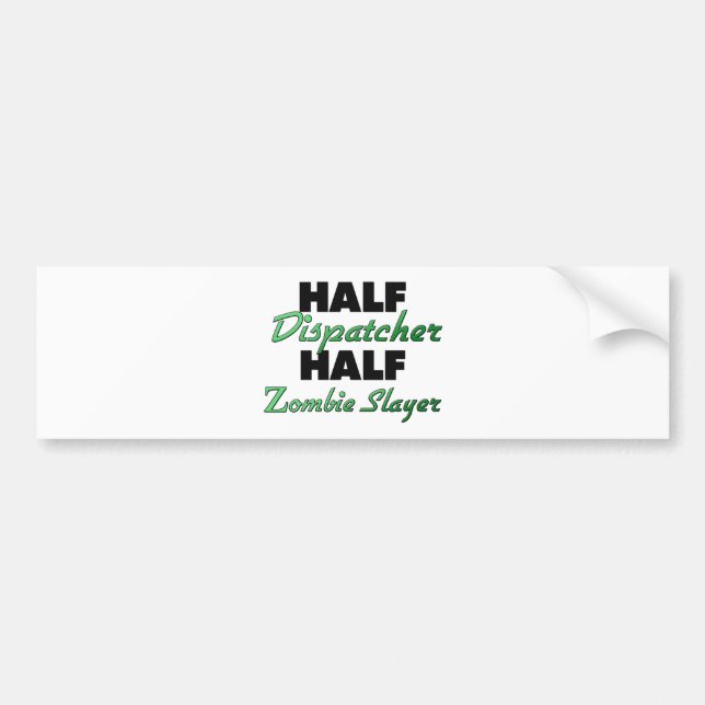 Halber Fahrdienstleiter-halber ZombieSlayer Autoaufkleber (Vorne)