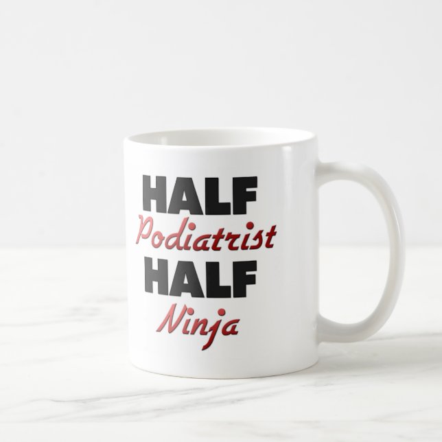 Halber Fußarzt halbes Ninja Kaffeetasse (Rechts)