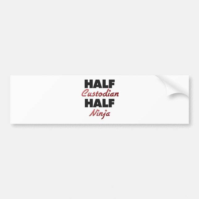 Halber Hausmeister halbes Ninja Autoaufkleber (Vorne)
