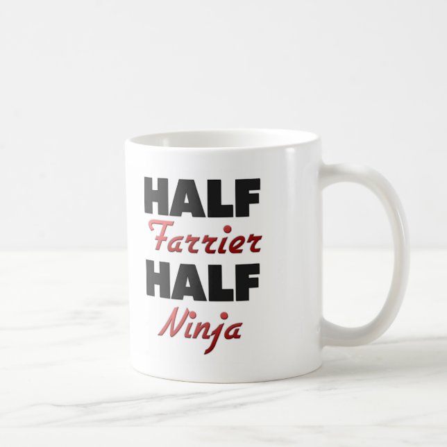 Halber Hufschmied halbes Ninja Tasse (Rechts)