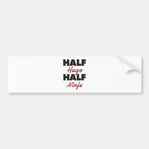 Halber Hugo halbes Ninja Autoaufkleber