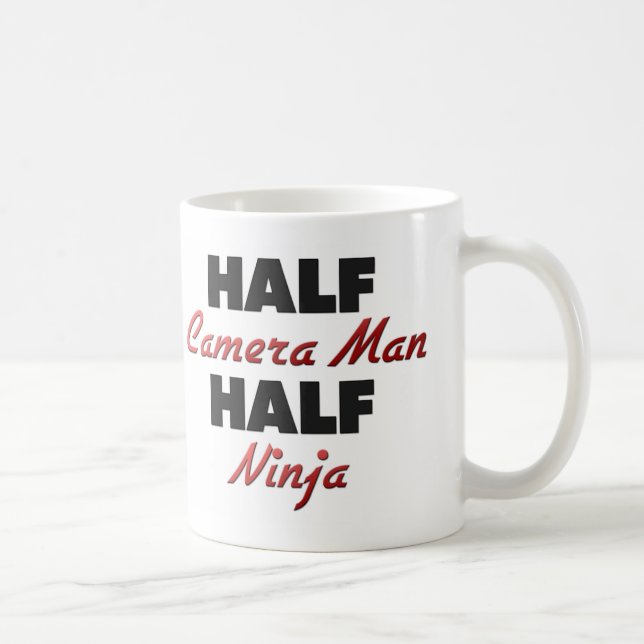 Halber Kamera-Mann halbes Ninja Tasse (Rechts)