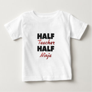 Halber Lehrer halbes Ninja Baby T-shirt