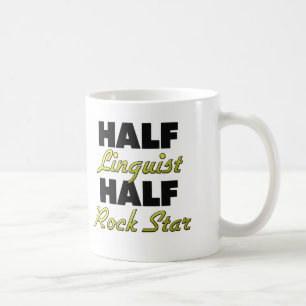 Halber Linguist-halber Rockstar Tasse