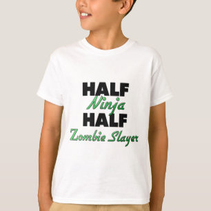 Halber Ninja halber ZombieSlayer T-Shirt