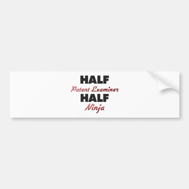 Halber Patent-Prüfer halbes Ninja Autoaufkleber (Vorne)